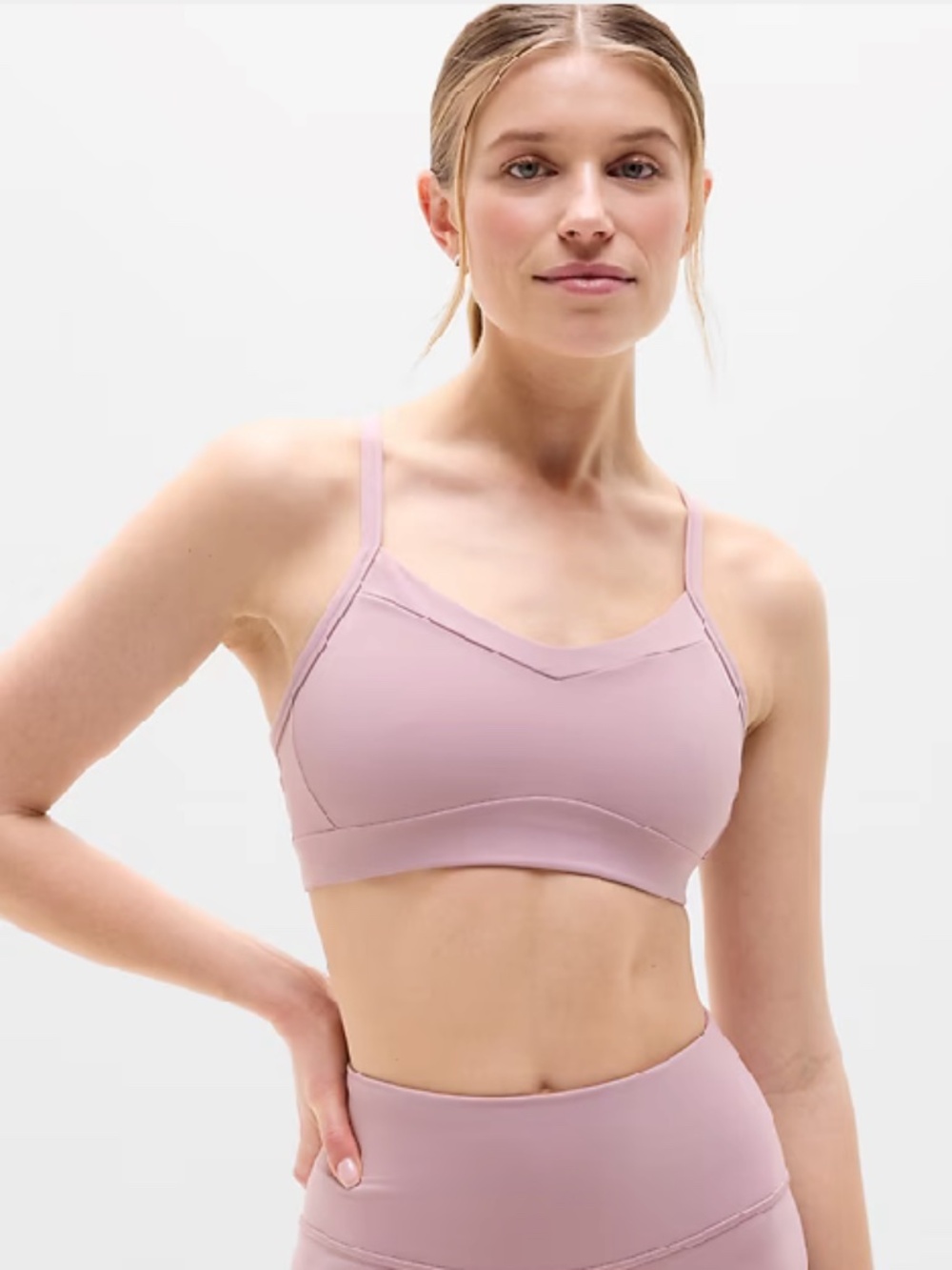 Athleta Vital Sports Bra A-C - XS - Blush - NWT!